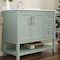 Flash Furniture Vega 42 Inch Vanity w/Sink, Storage Cabinet w/Soft Close Doors, Open Shelf and 3 Drawers, Sage FS-VEGA42-SG-GG - alternate 8